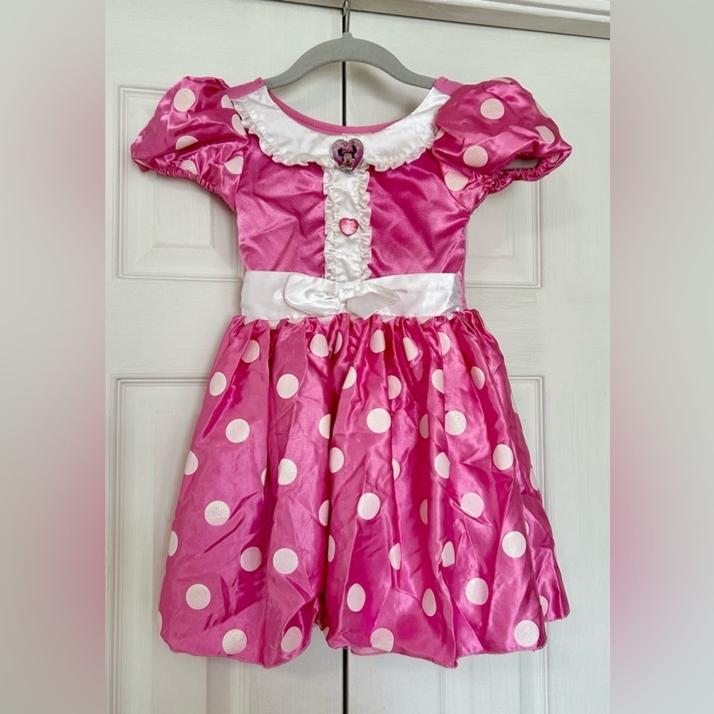 Costume Disney Minnie Mouse dress up girls size 4 pink polka dots